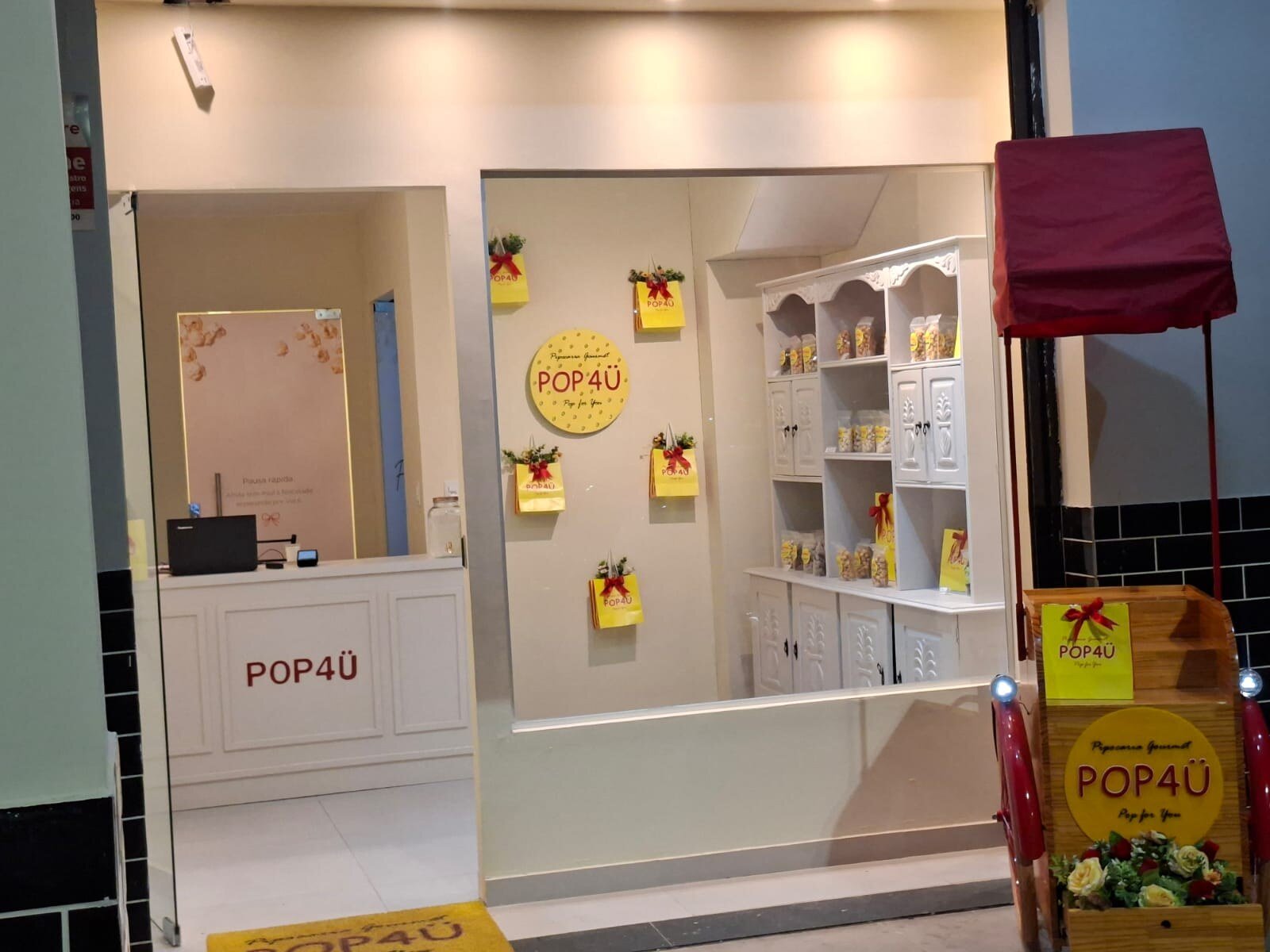 Loja física da POP4Ü Pipocaria Gourmet em Águas Claras, Brasília