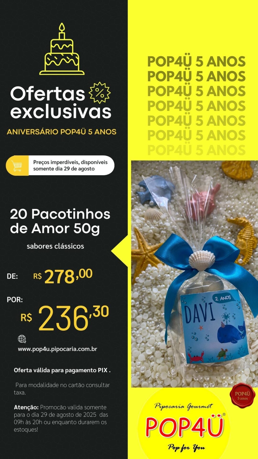 POP4Ü Promo de Aniversário - Banner 2
