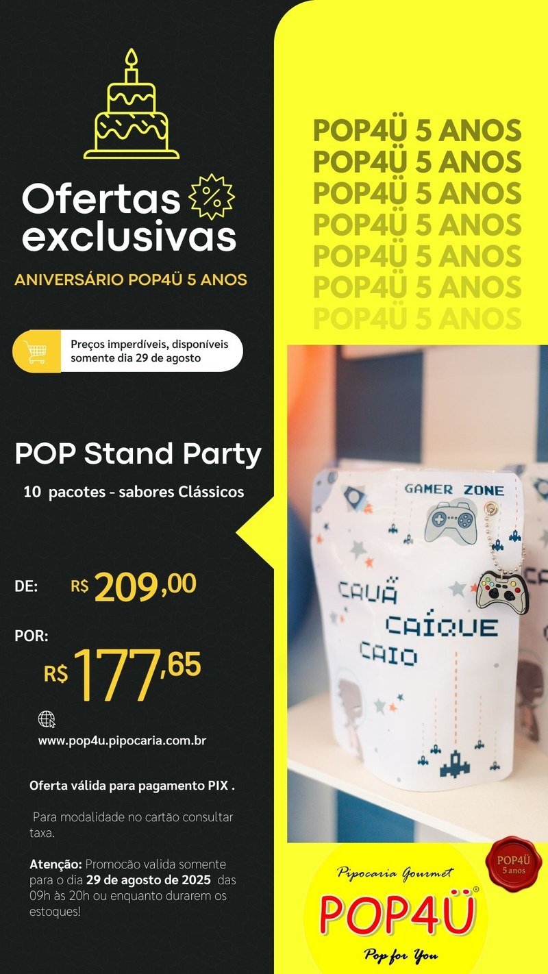 POP4Ü Promo de Aniversário - Banner 3