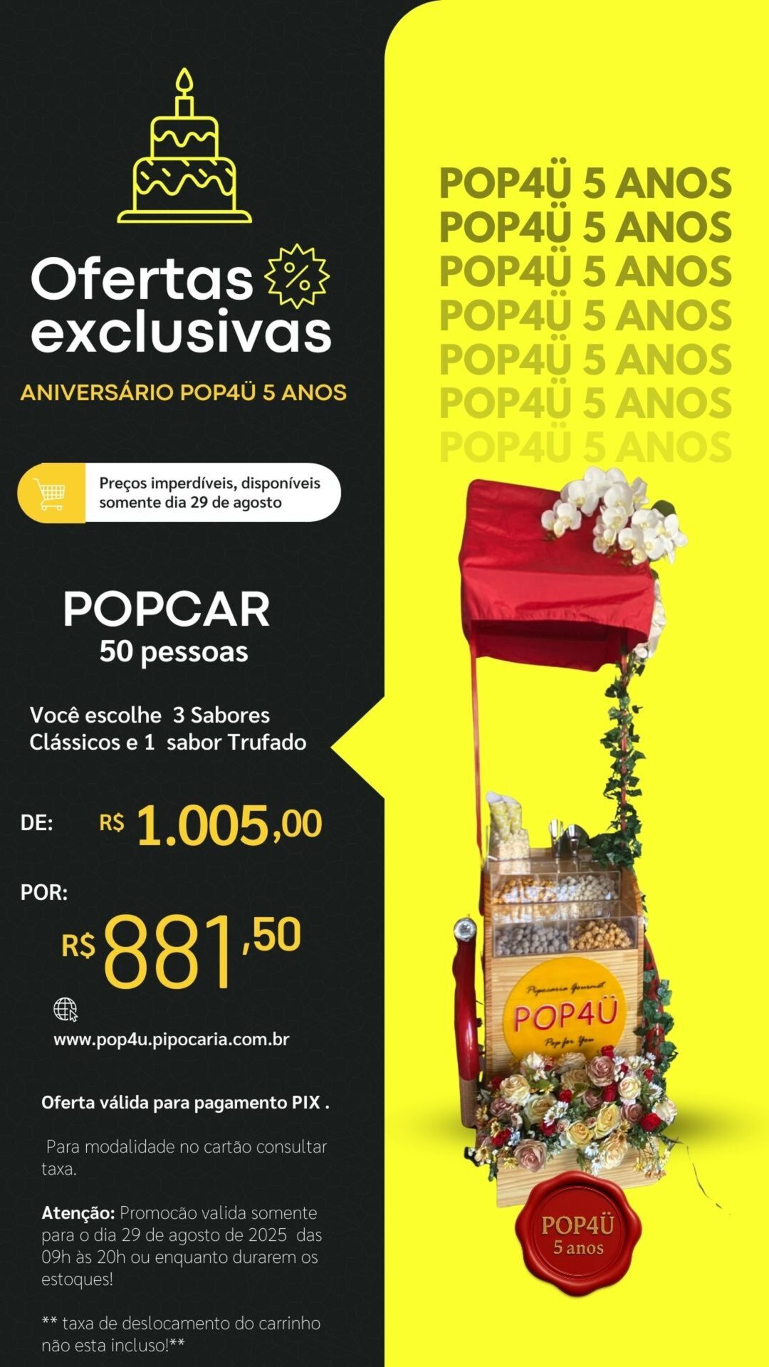 POP4Ü Promo de Aniversário - Banner 5