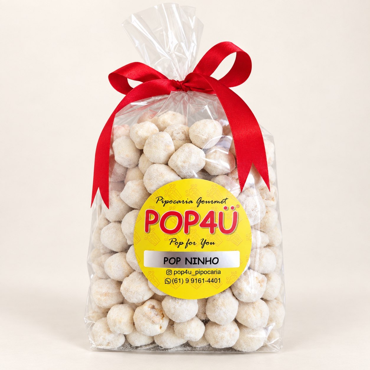 Pacotão POP Ninho 500 g em embalagem presenteável com laço vermelho